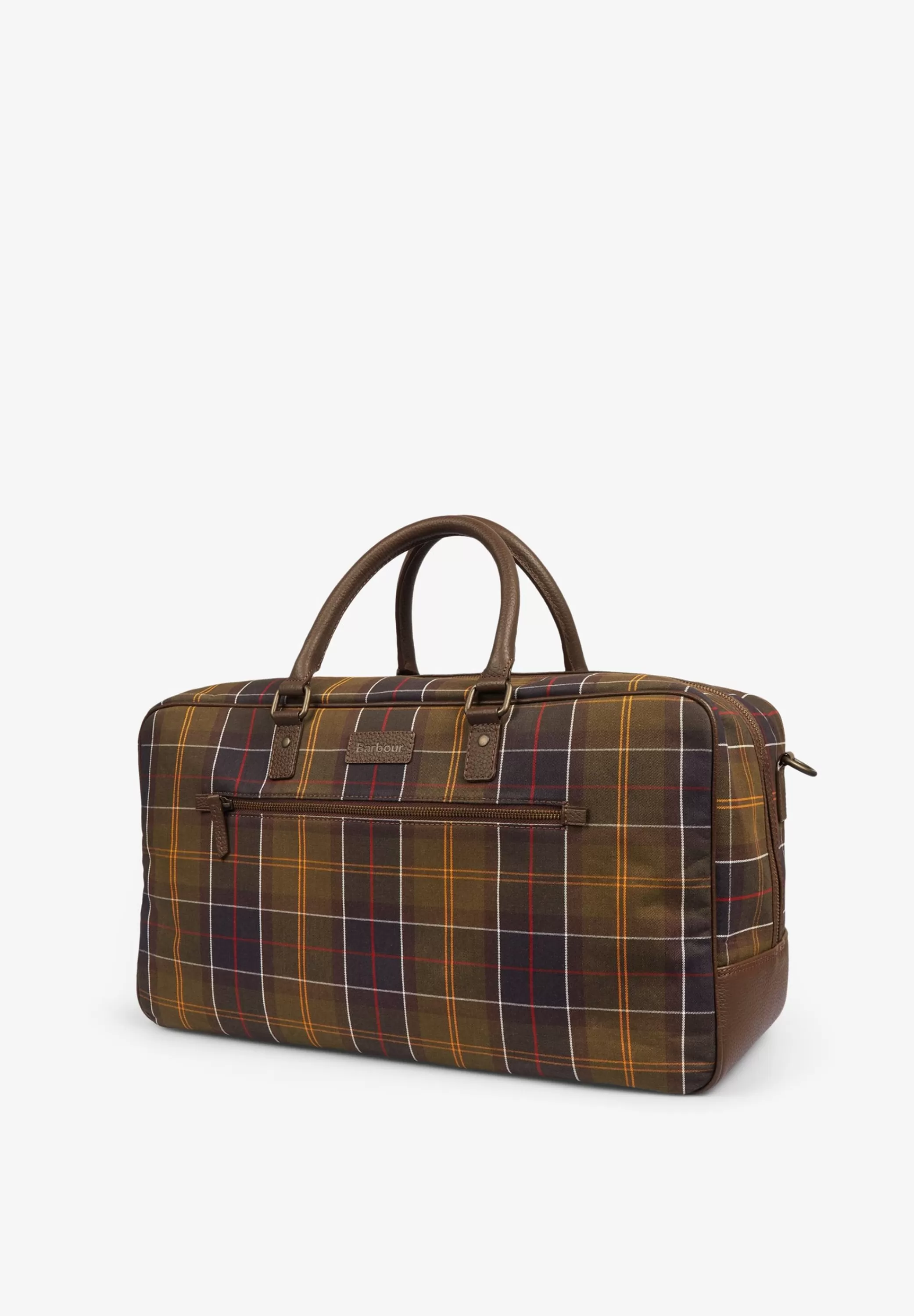 New | Bolsa De Viaje Cuero Y Tartan Hombre Bolsas Y Mochilas