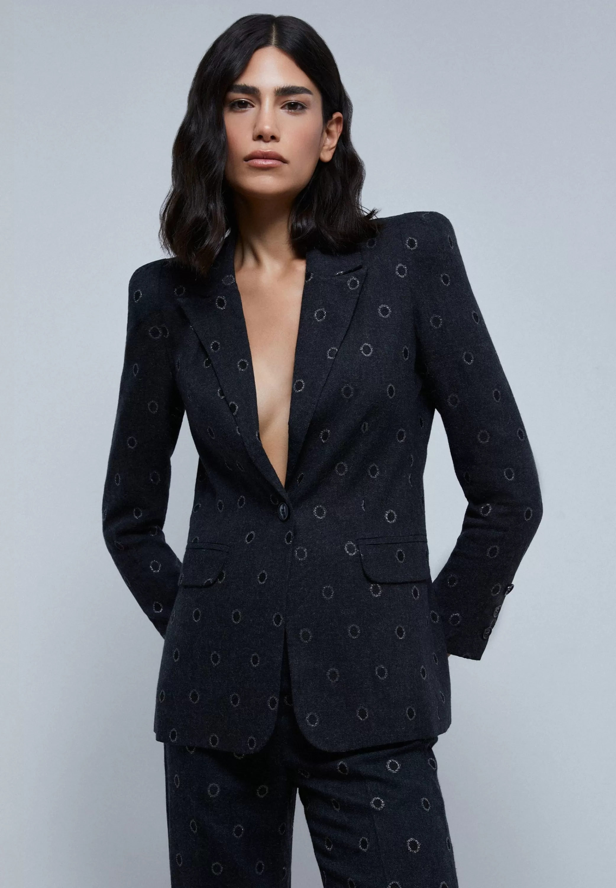 Shop Blazer Detalle Circulos Mujer Coleccion