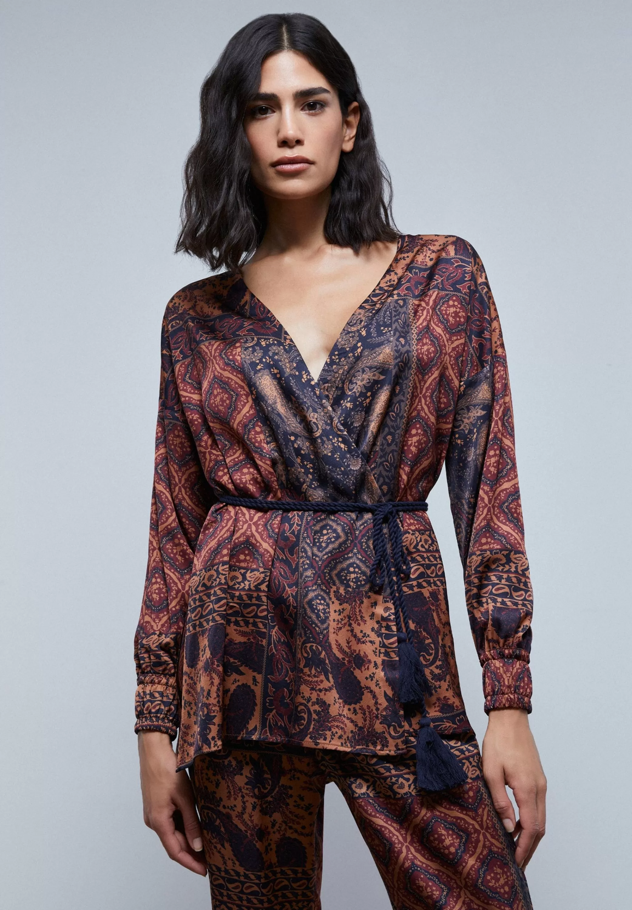 Online Blusa Kimono Cruzada Mujer Coleccion