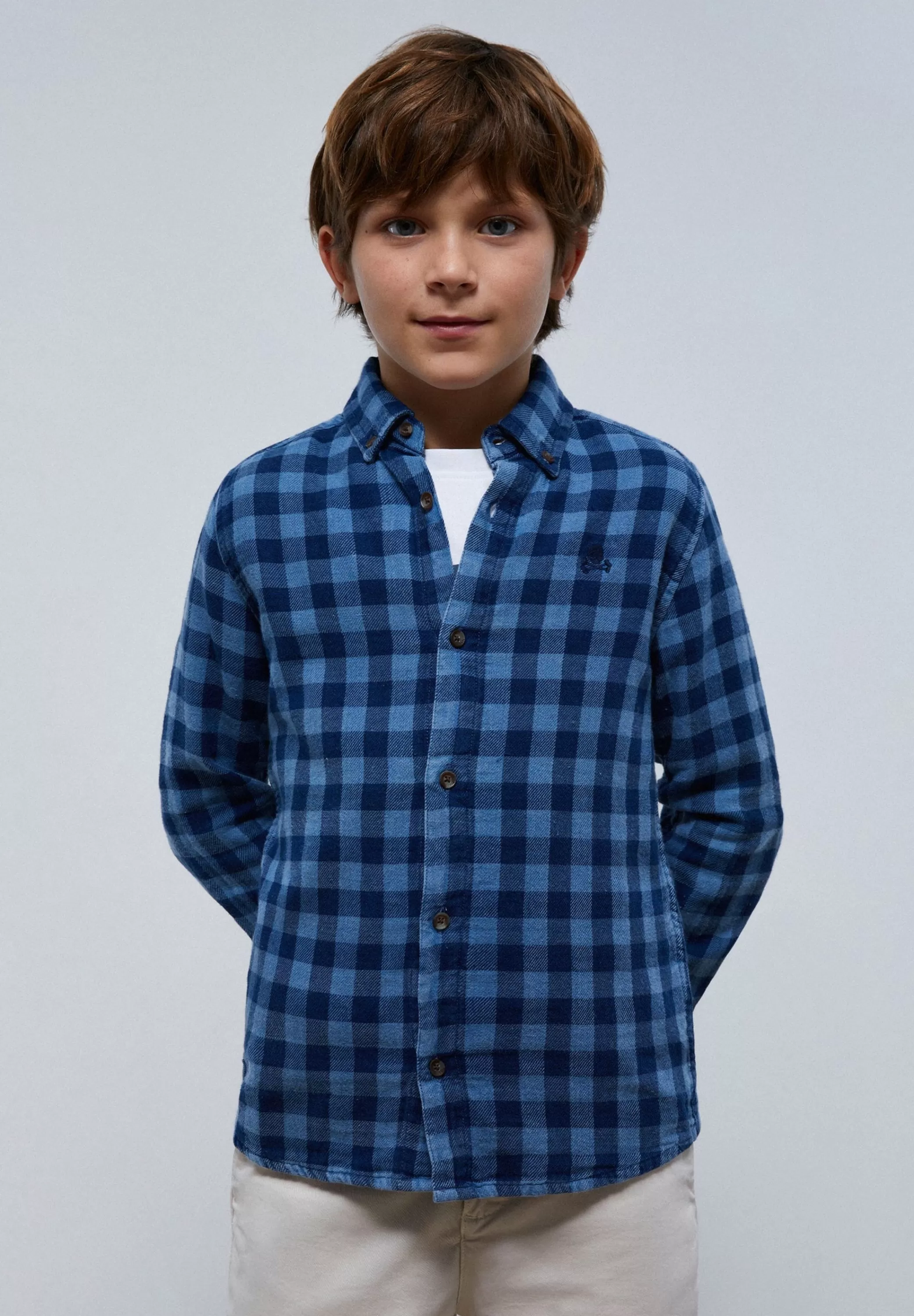 New Camisa Cuadros Tartan Niños Camisas