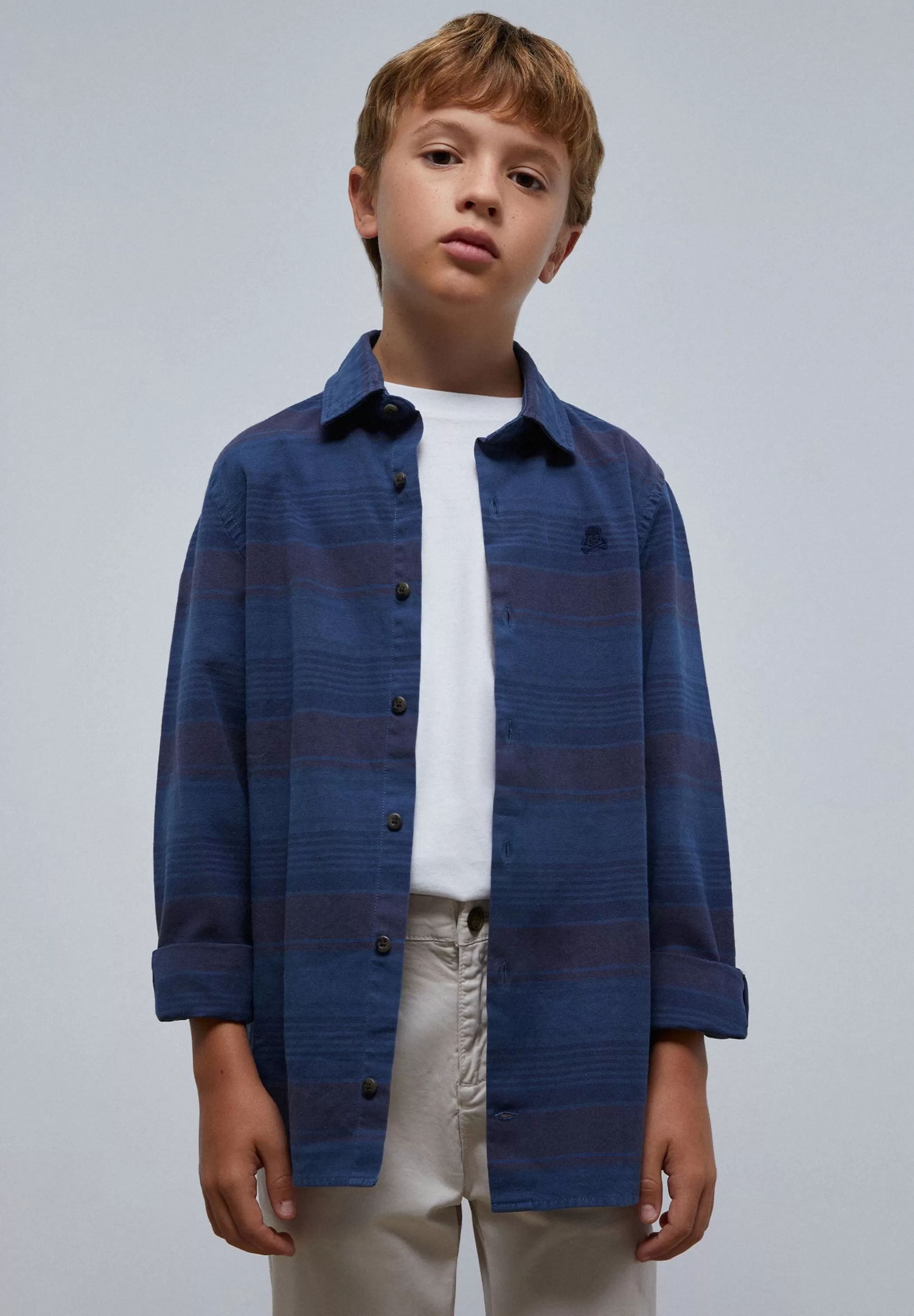 New Camisa Denim Rayas Niños Camisas