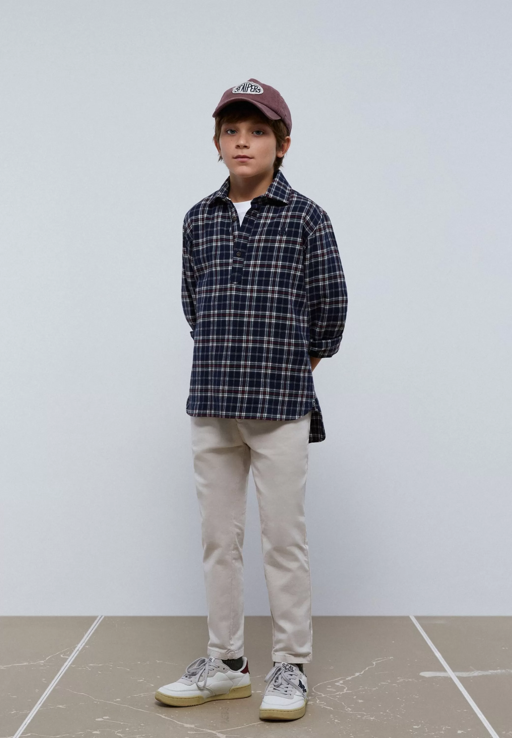 Cheap Camisa Polera Cuadros Niños Camisas