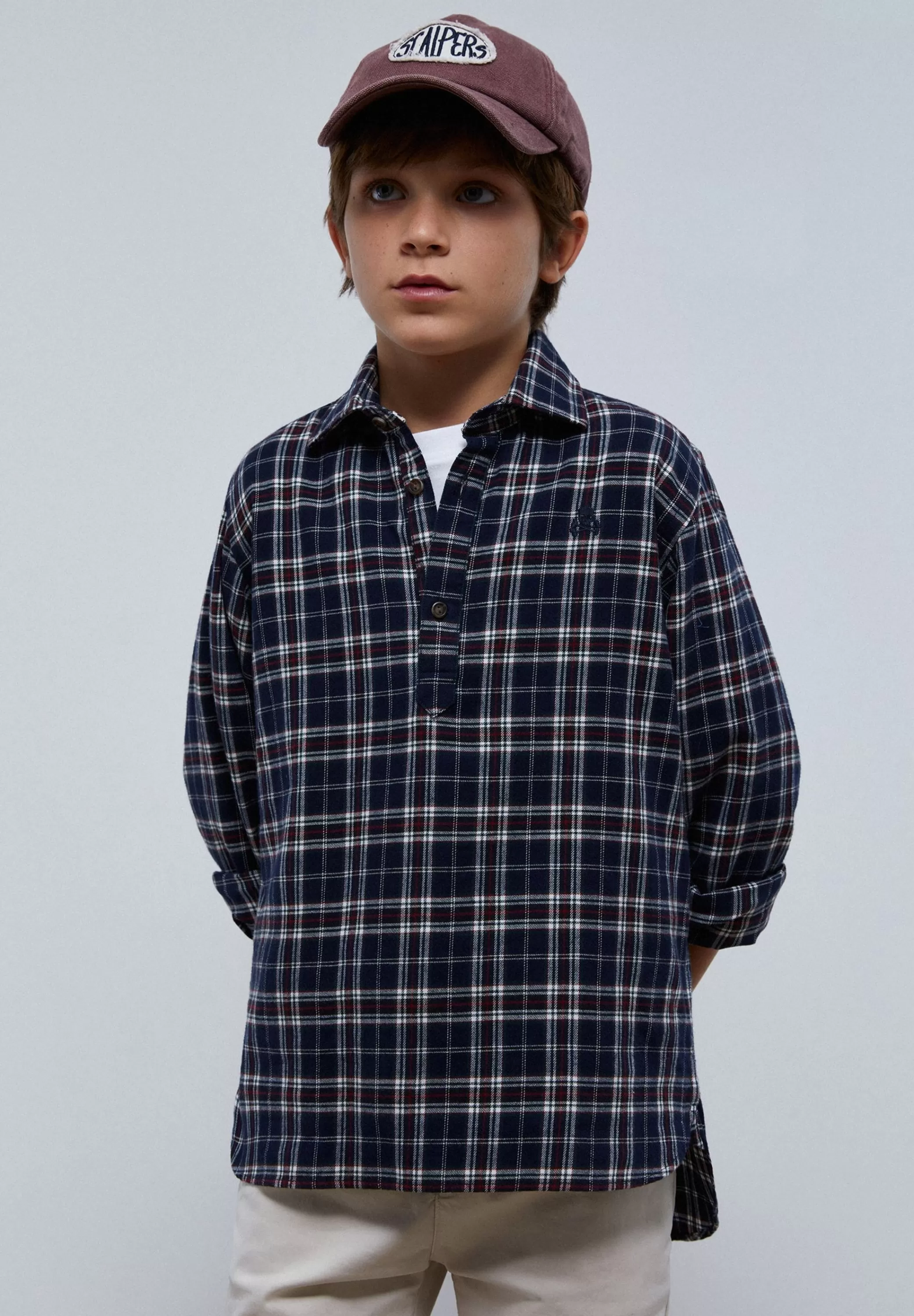 Cheap Camisa Polera Cuadros Niños Camisas