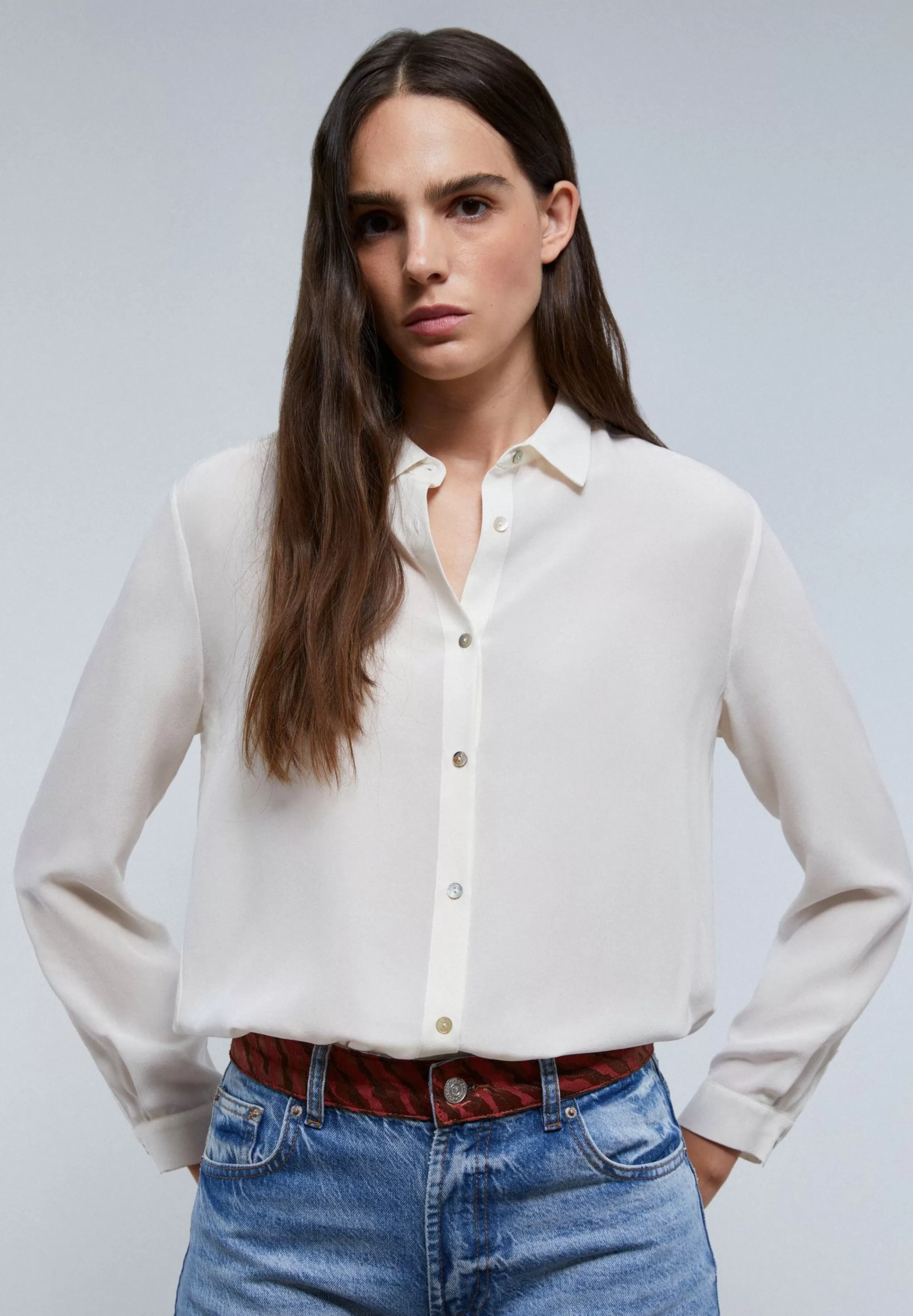 Sale Camisa Seda Mujer Camisas Y Blusas