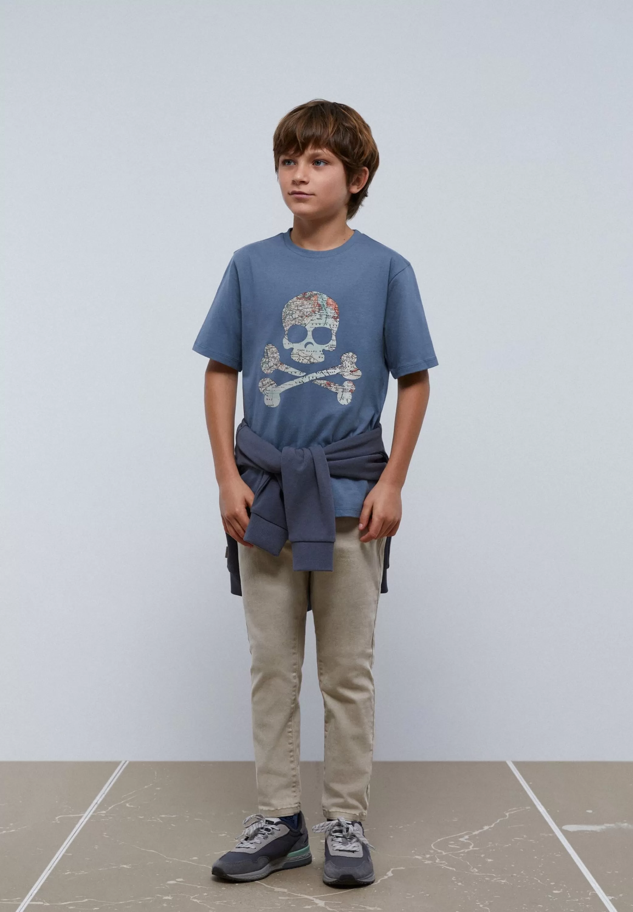 Flash Sale Camiseta Calavera Mapa Niños Camisetas