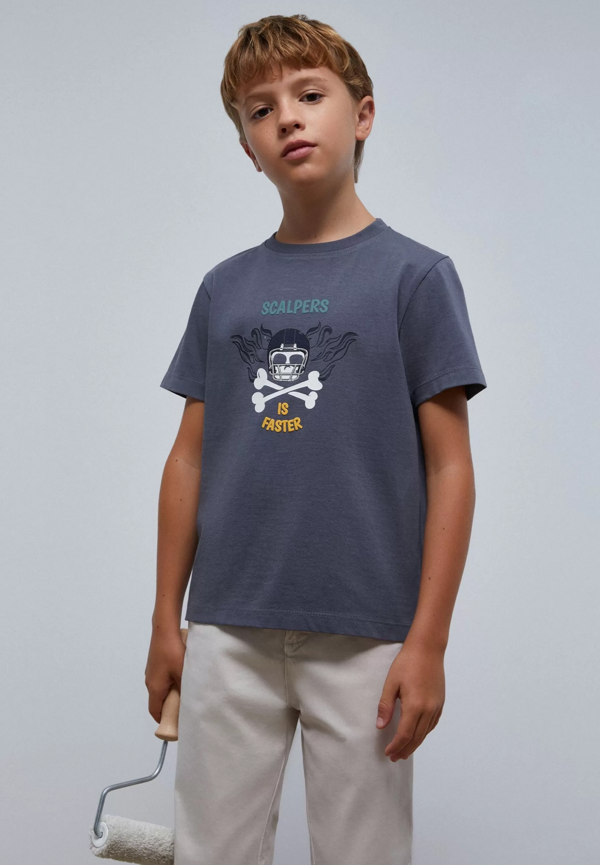 Sale Camiseta Print Frontal Relieve Niños Camisetas