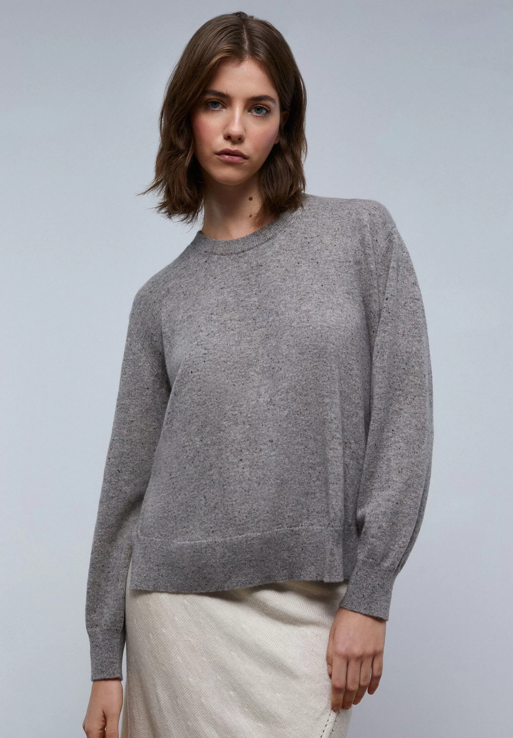 Outlet Jersey Cashmere Cuello Redondo Mujer Punto