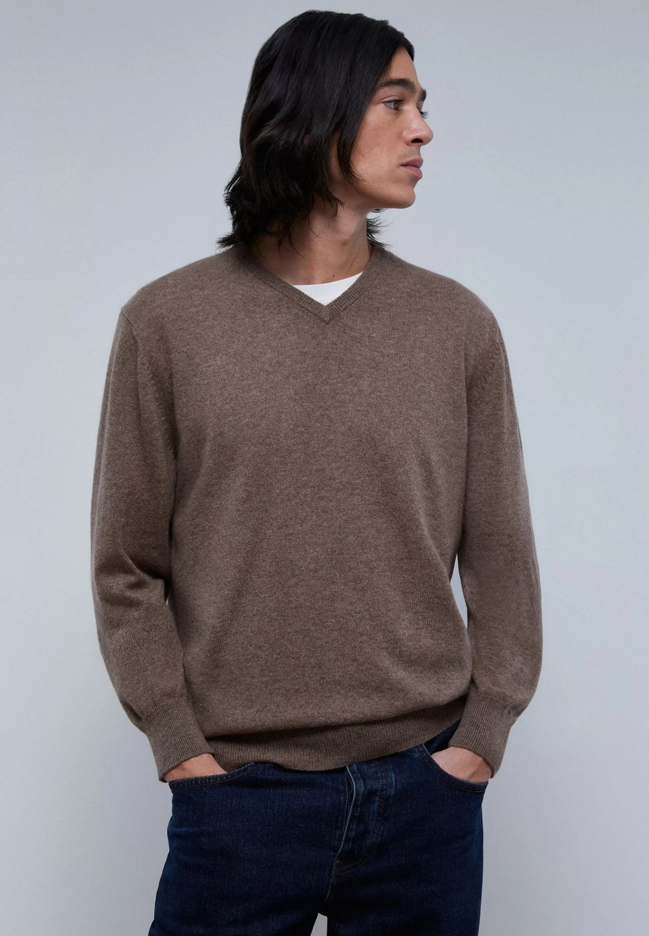 Flash Sale Jersey Cuello Pico Cashmere Hombre Jerséis Y Cárdigans