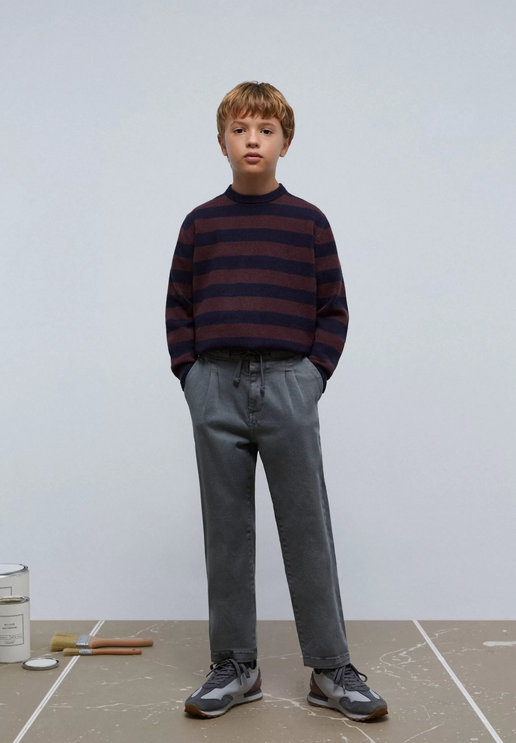 Outlet Pantalon Chino Pinzas Niños Pantalones