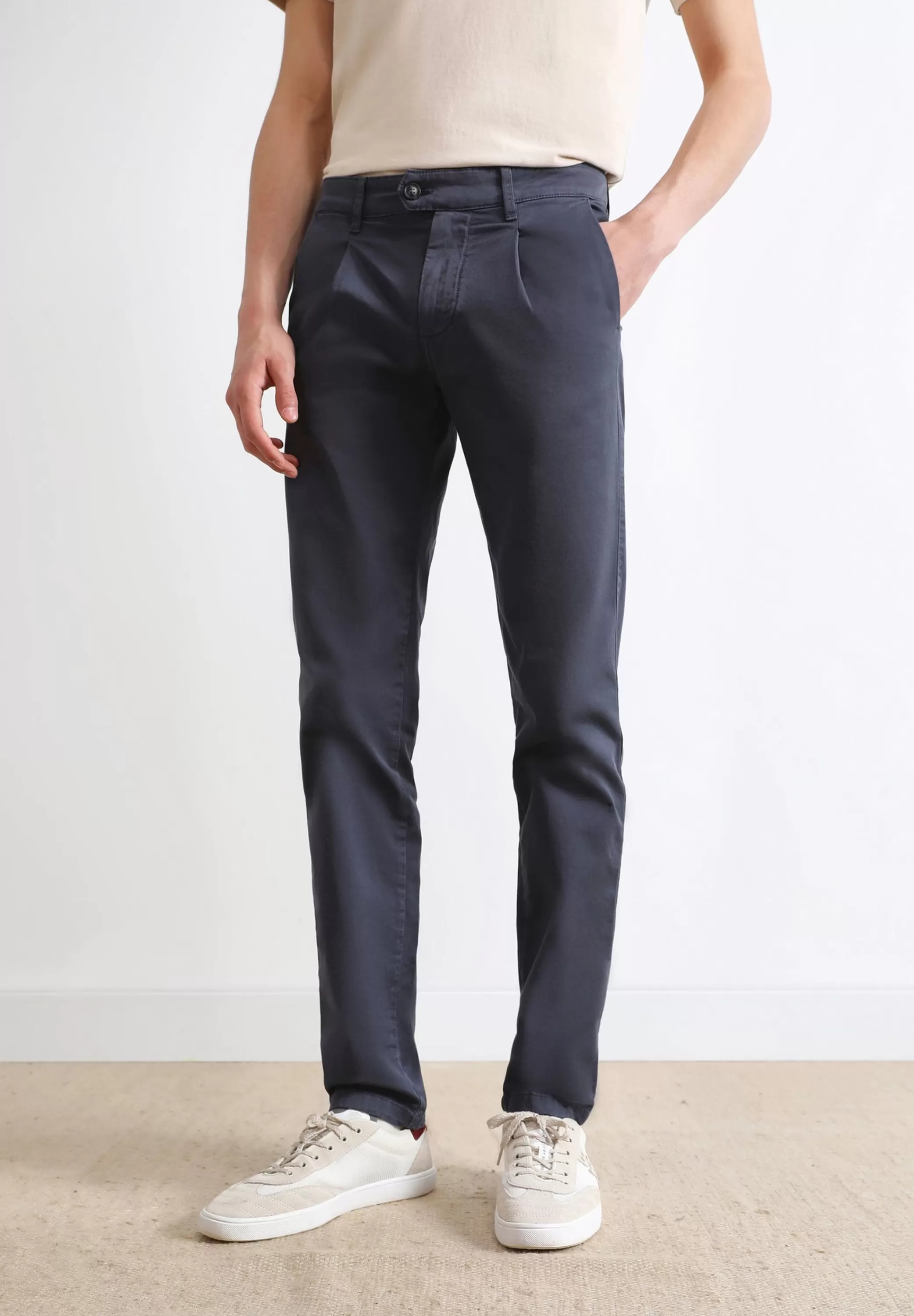 Fashion Pantalon Chino Pinzas Hombre Pantalones