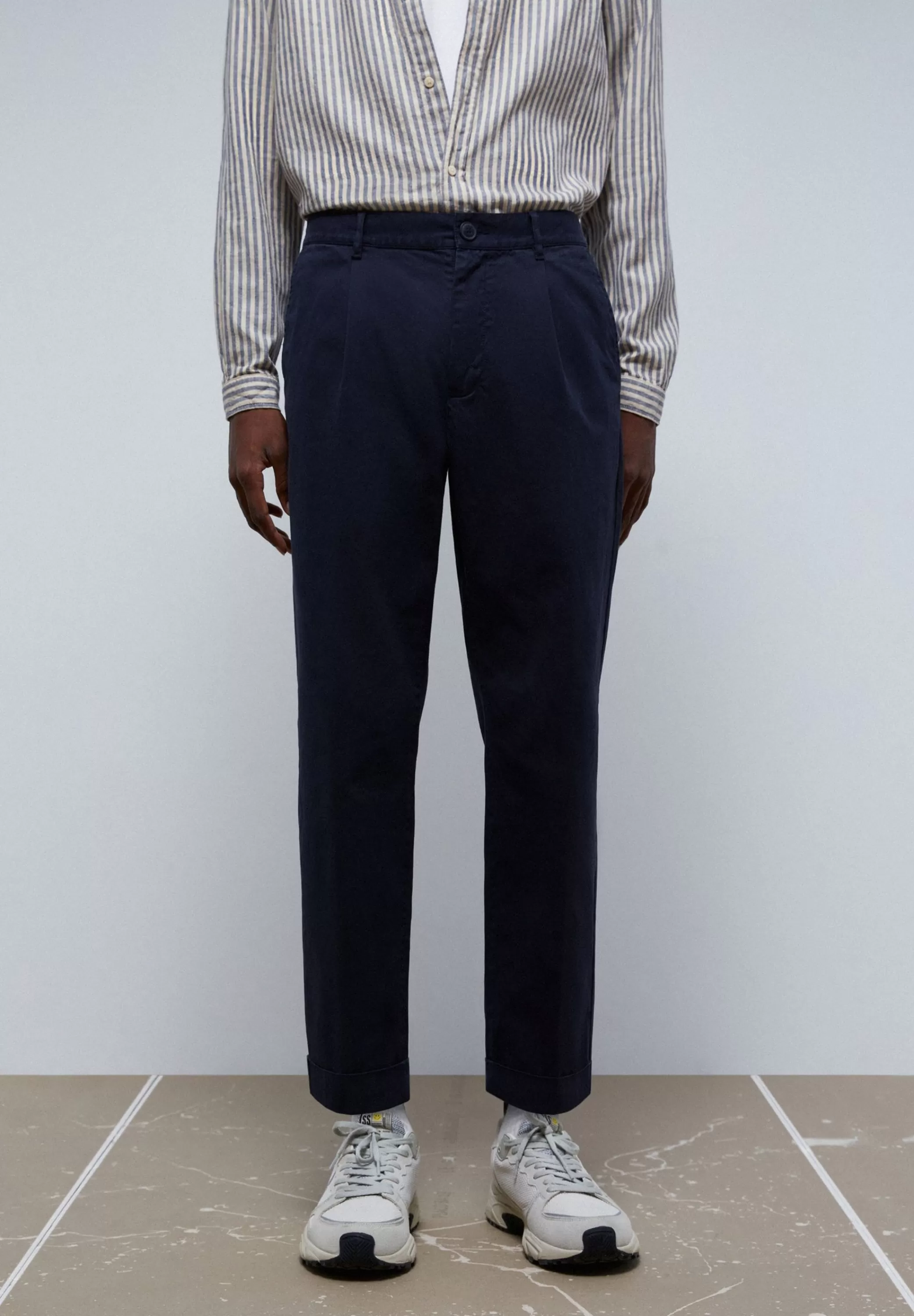 New Pantalon Premium Chino Pinzas Hombre Pantalones