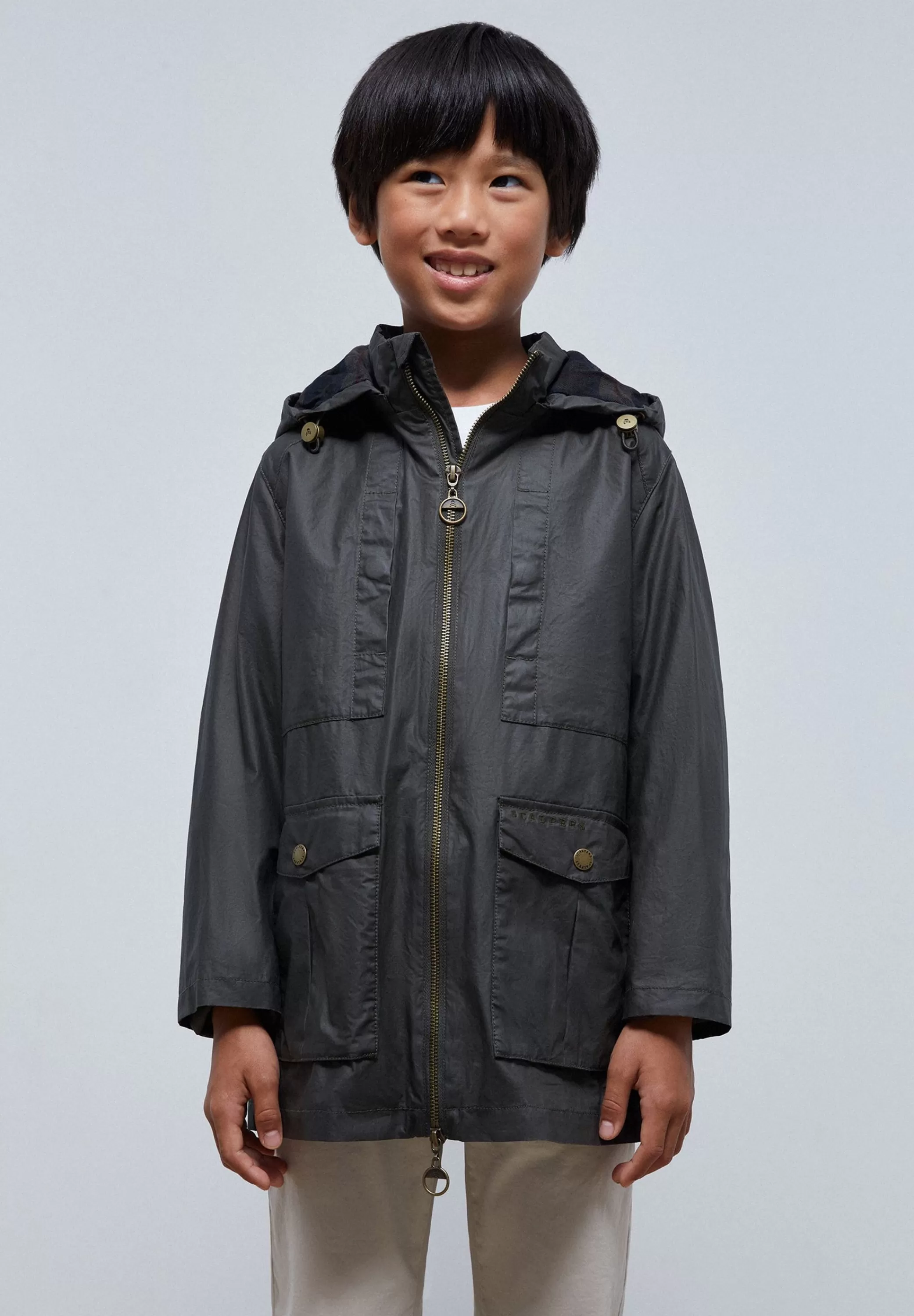 Cheap Parka Encerada Capucha Niños Abrigos Y Chaquetas