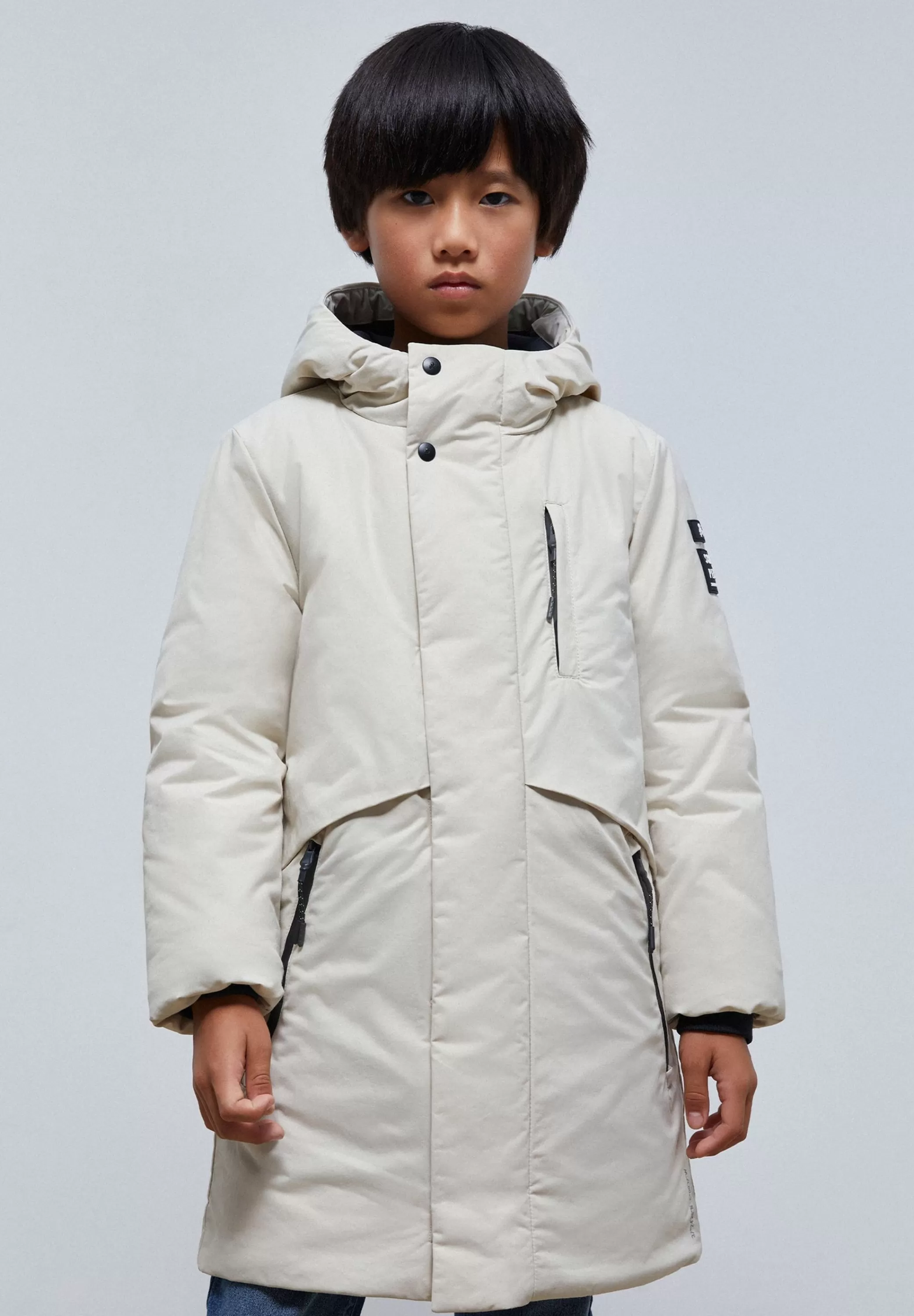 Online Parka Guateada Bolsillos Niños Abrigos Y Chaquetas