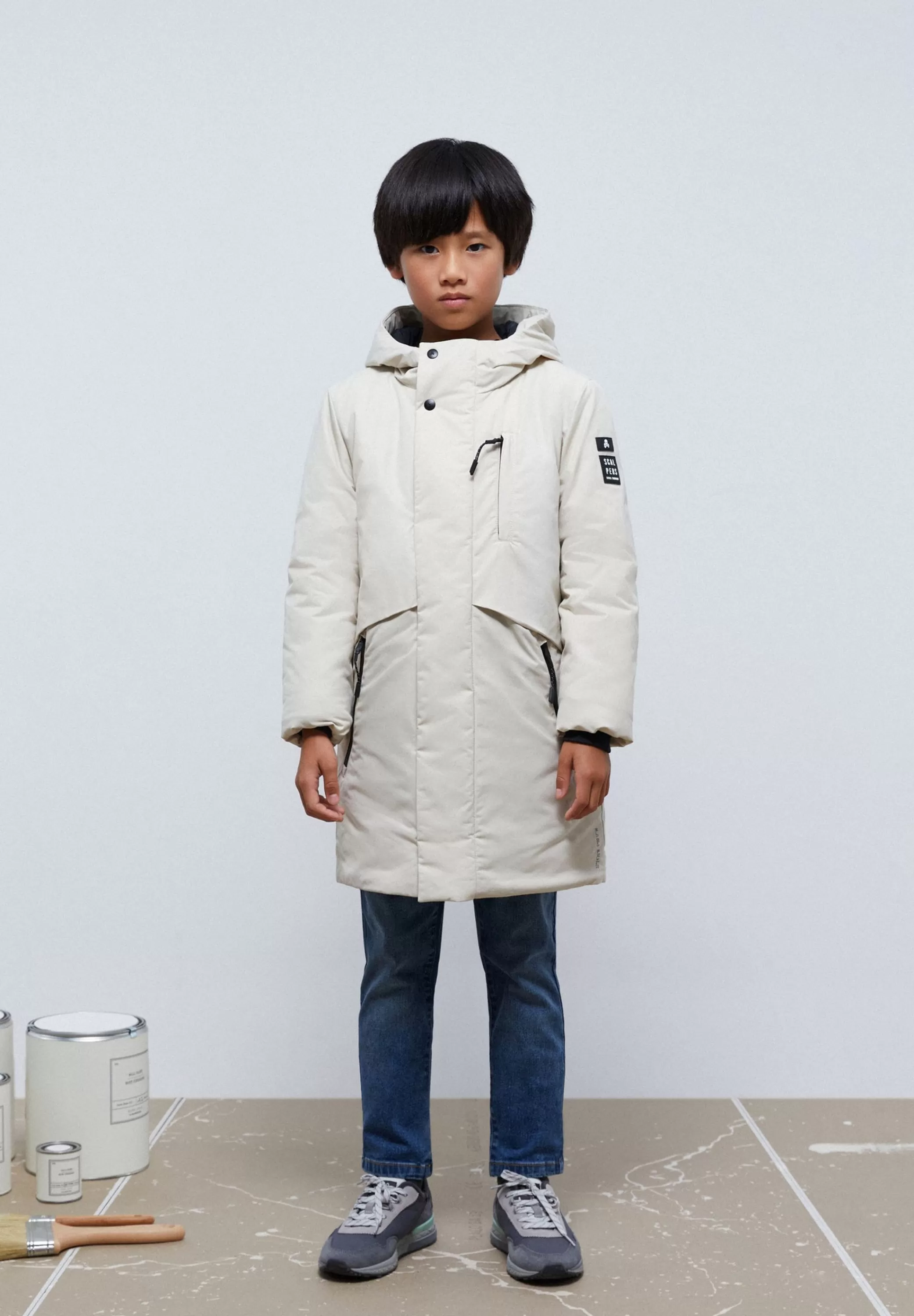 Online Parka Guateada Bolsillos Niños Abrigos Y Chaquetas