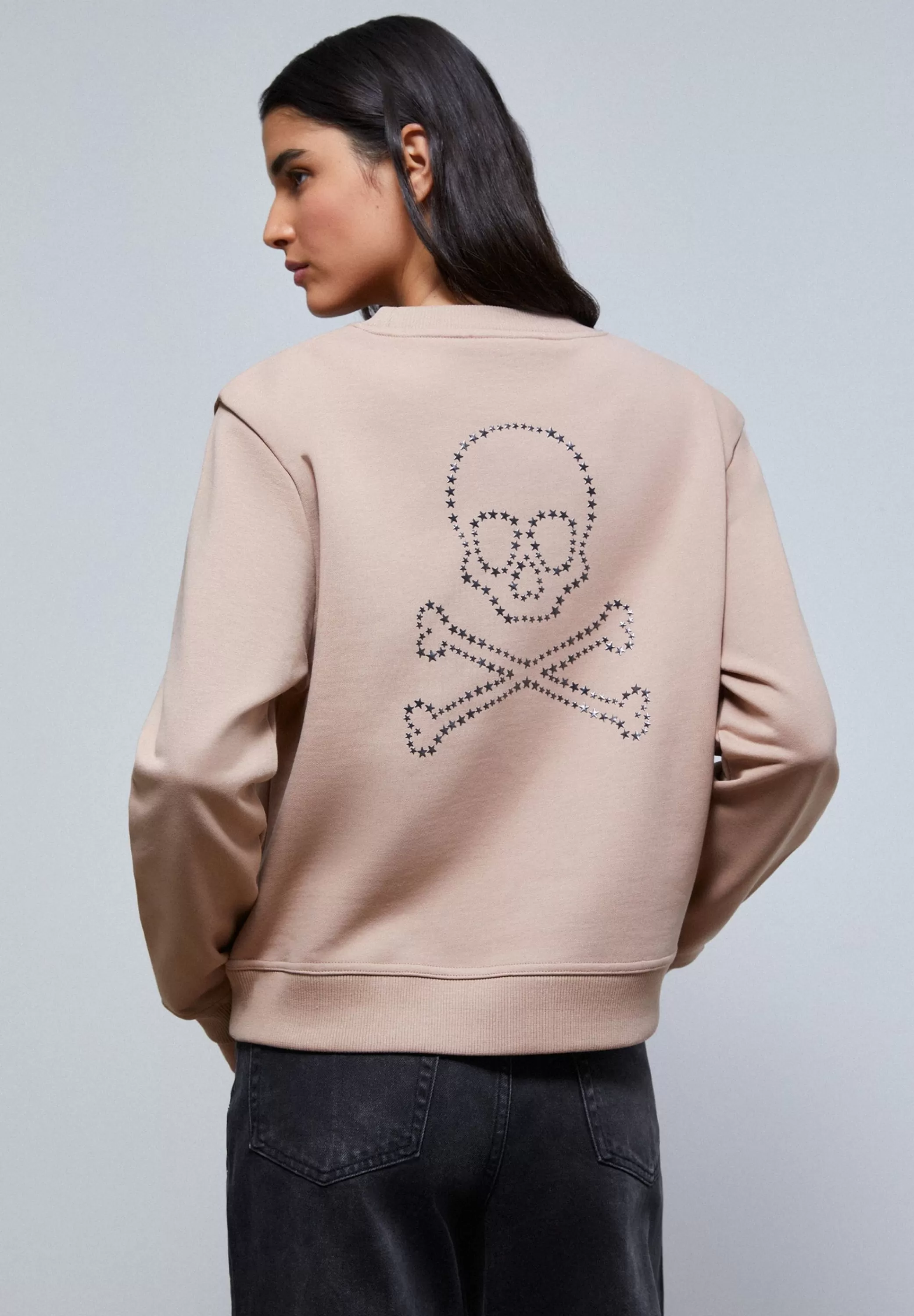 Clearance Sudadera Calavera Trasera Estrellas Mujer Sudaderas