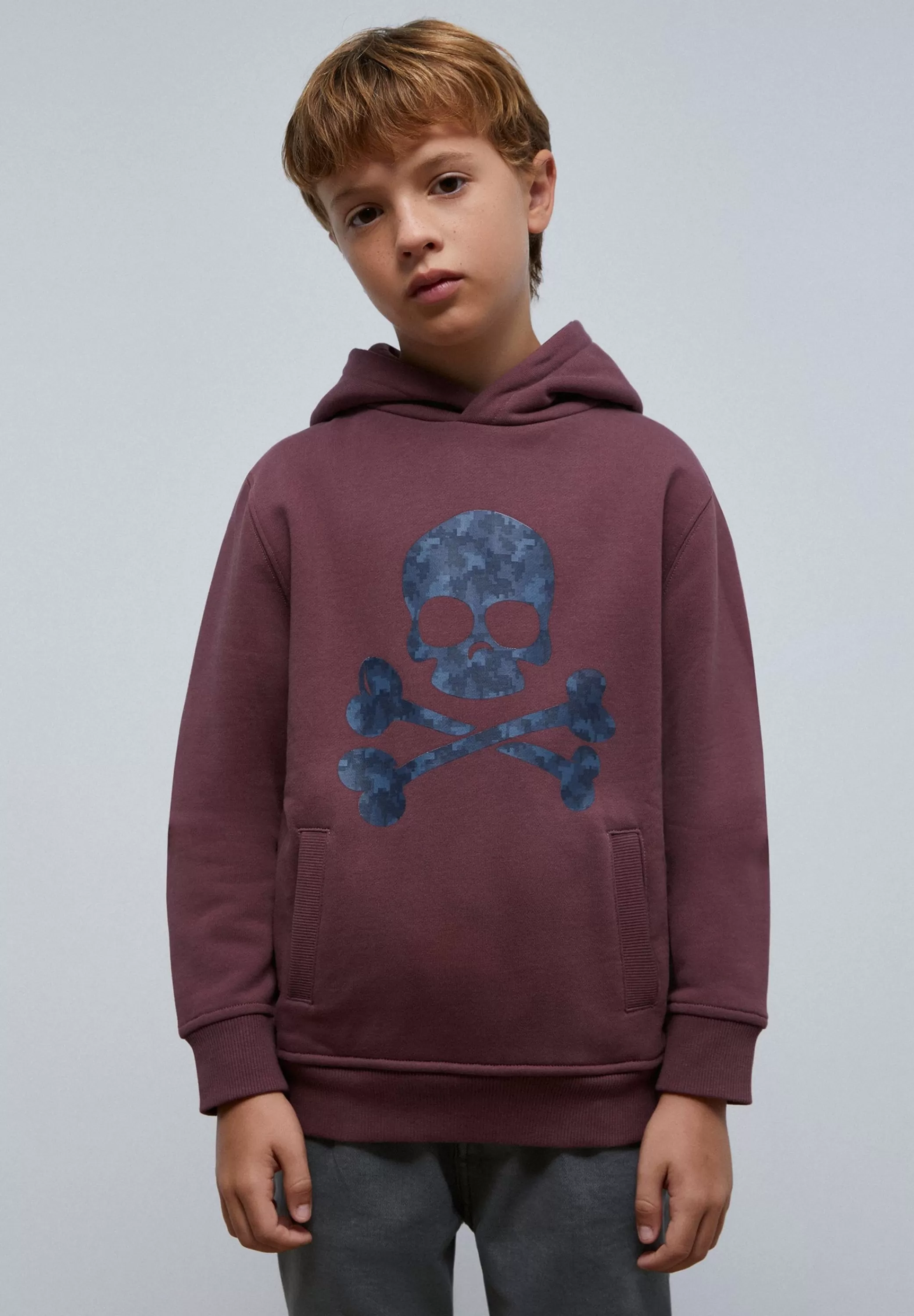 Clearance Sudadera Capucha Print Calavera Niños Sudaderas