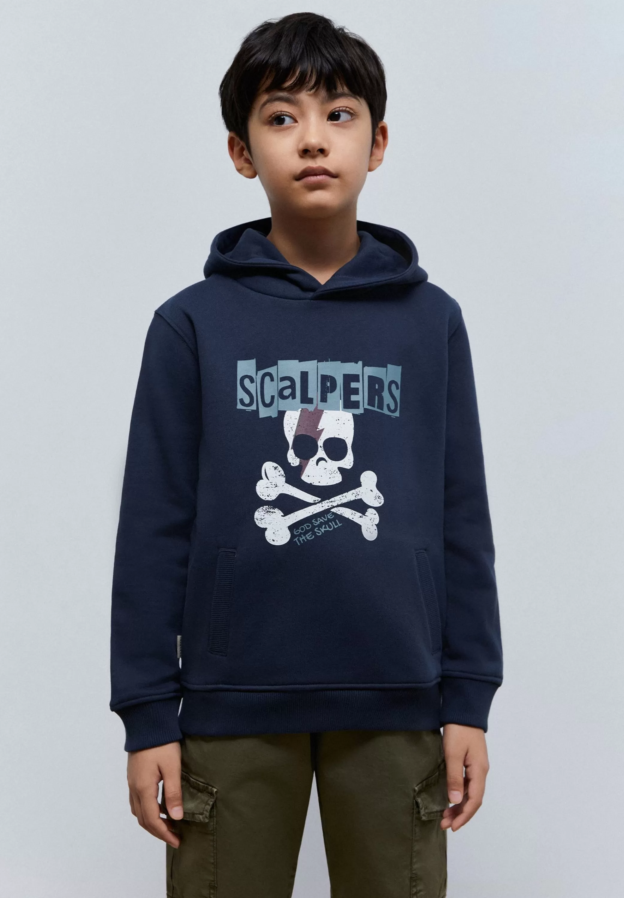 Outlet Sudadera Capucha Print Calavera Niños Sudaderas