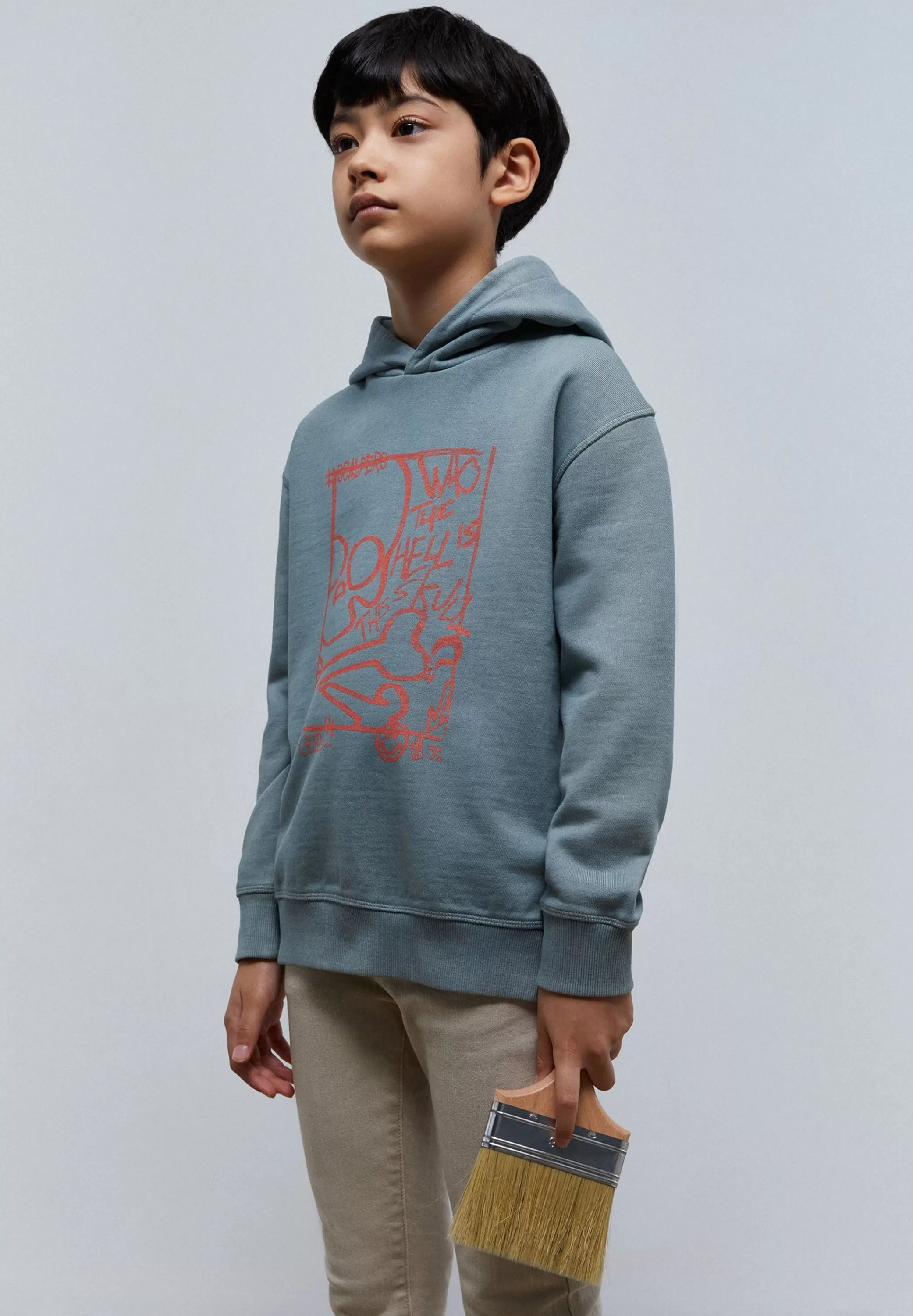 Flash Sale Sudadera Capucha Print Frontal Niños Sudaderas