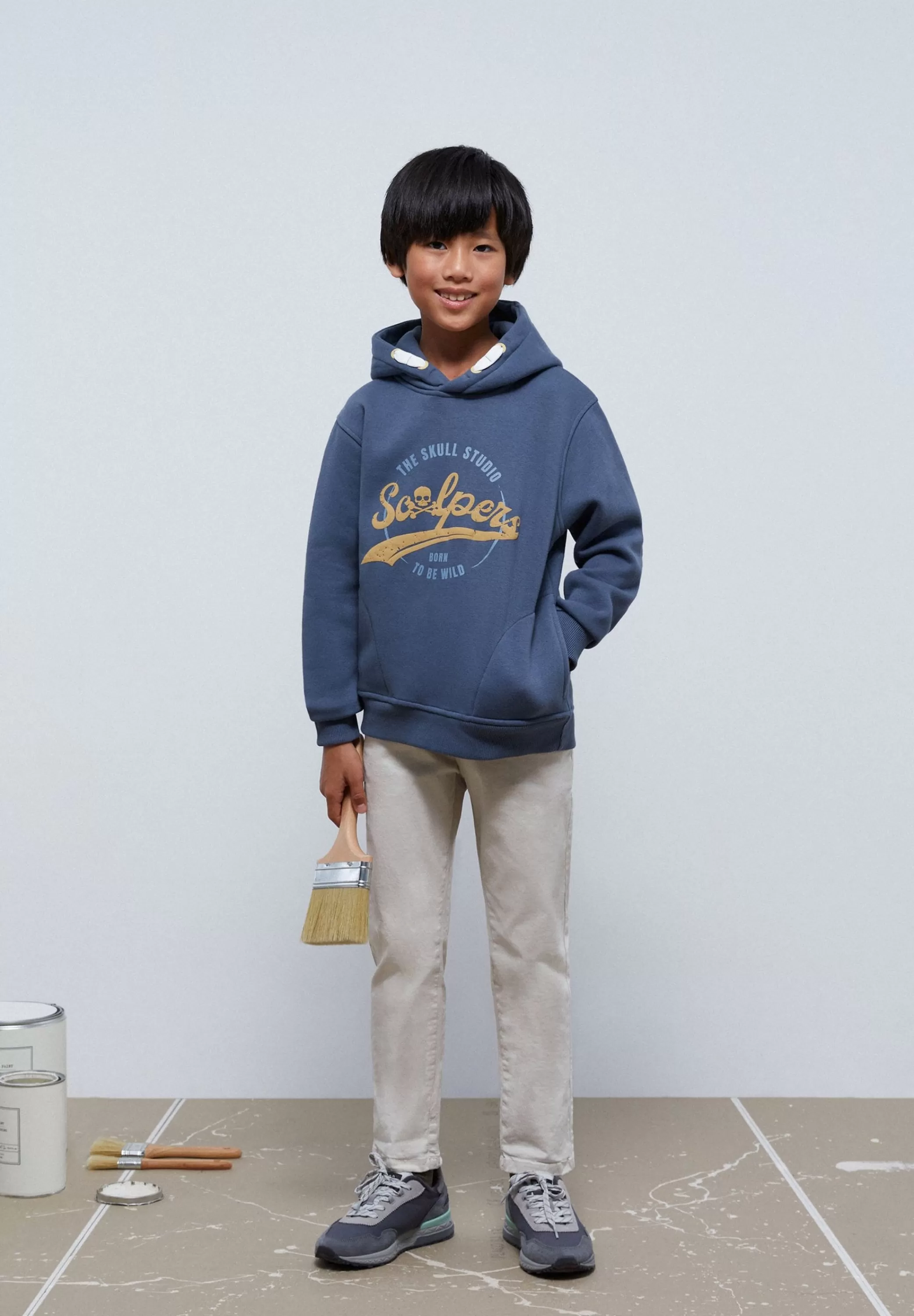 Online Sudadera Capucha Print Relieve Niños Sudaderas