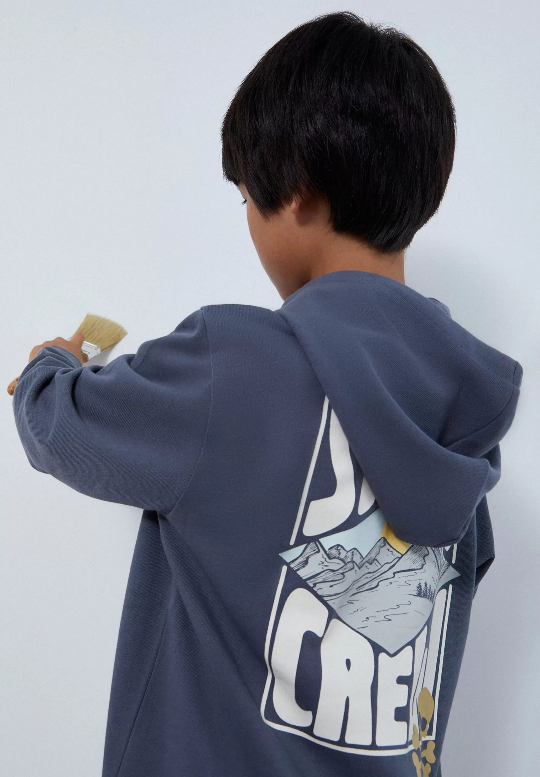 Sale Sudadera Capucha Print Trasero Niños Sudaderas