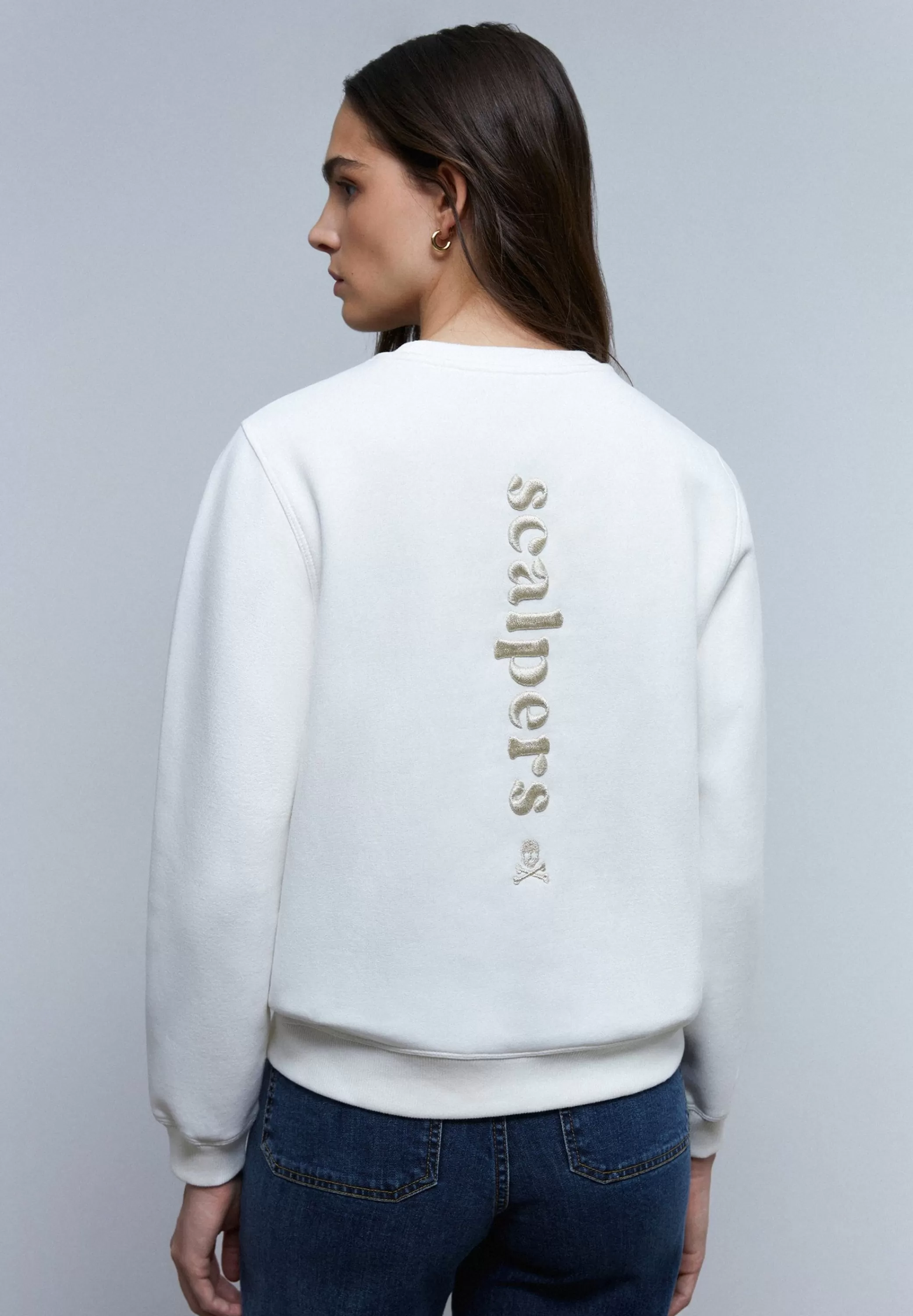 Cheap Sudadera Logo Bordado Trasero Mujer Sudaderas