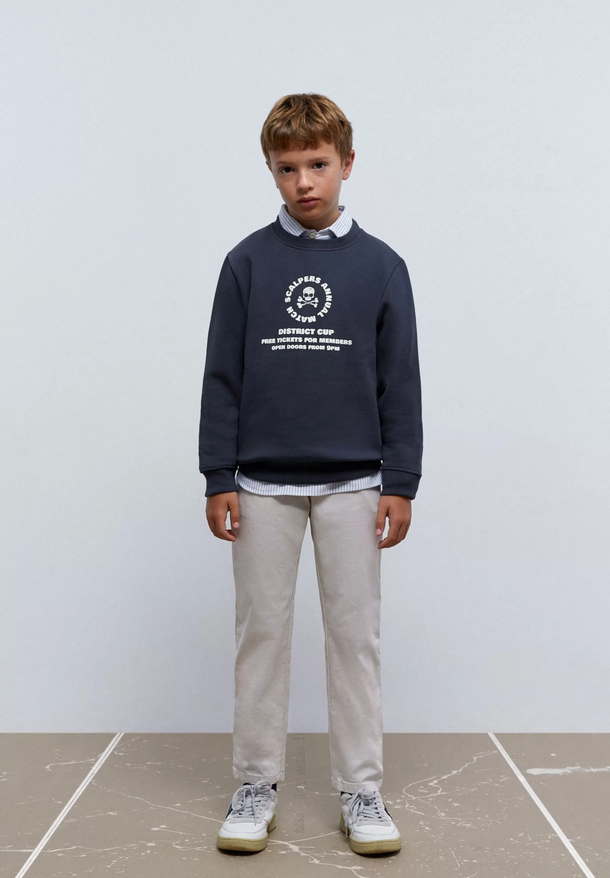 Cheap Sudadera Print Frontal Relieve Niños Sudaderas