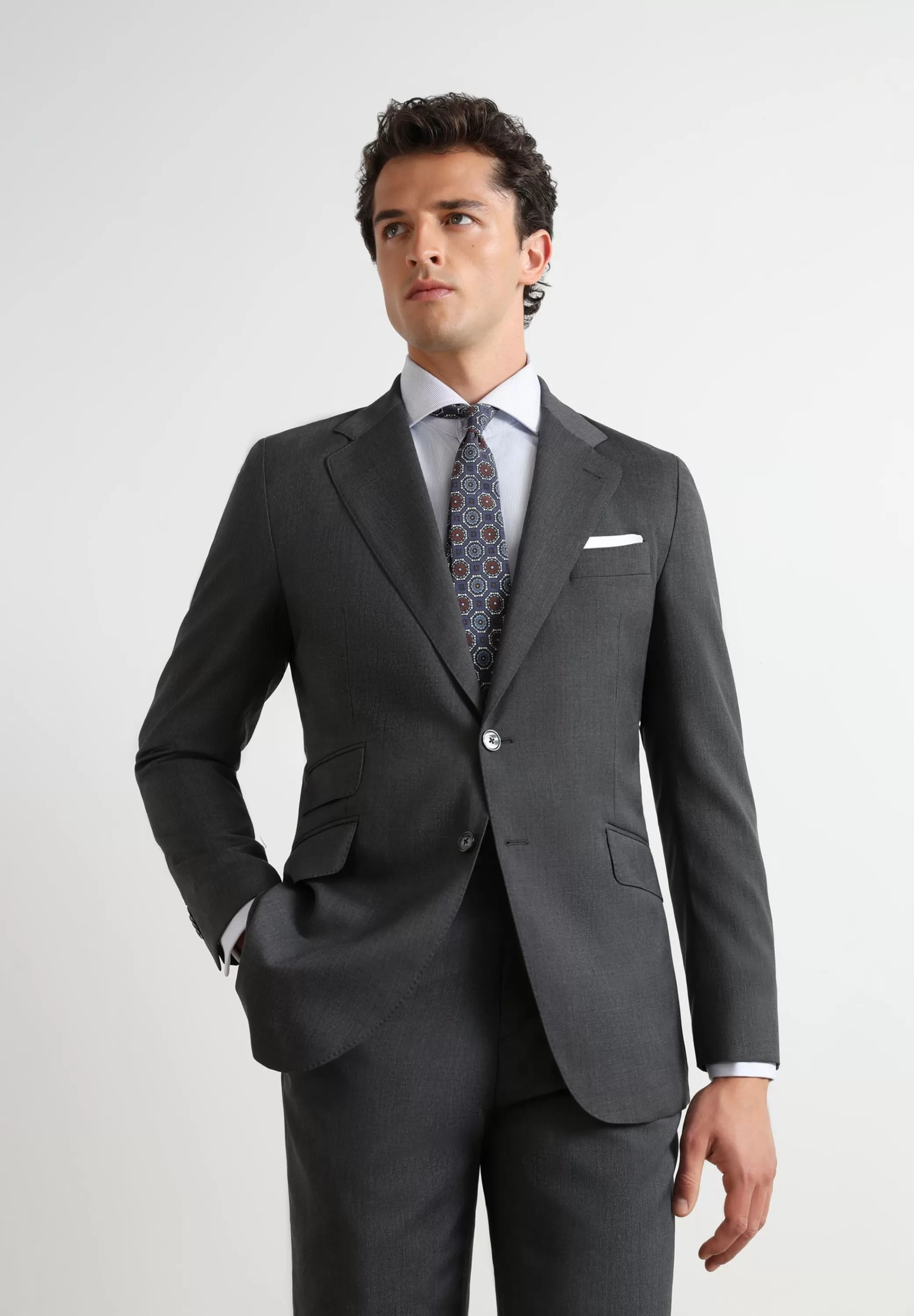 Shop Traje Lana Gris Hombre Trajes